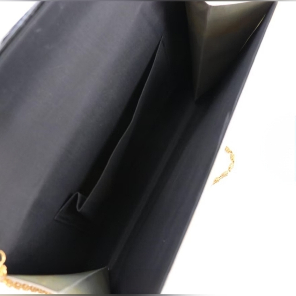Maison Pourchet | Paris Convertible Vintage Evening Silk Clutch | Silver | - Picture 4 of 16